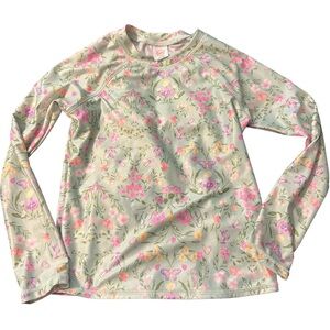 Floral Long Sleeve Rashguard top L(10-12)